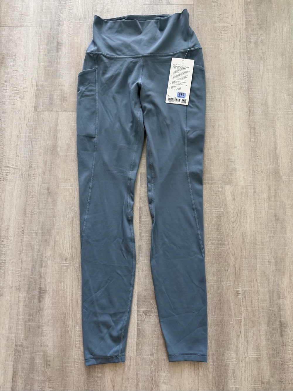 Lululemon Align HR Tight 25” Size 10 with Pockets Dusty blue New with tag